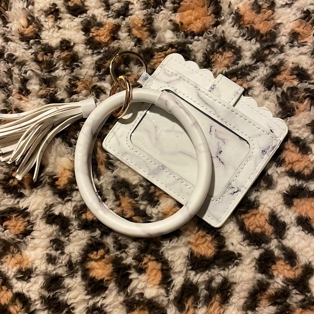 WHITE MARBLE CARD HOLDER